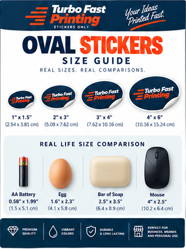 Custom Oval Stickers – Turbo Fast Printing