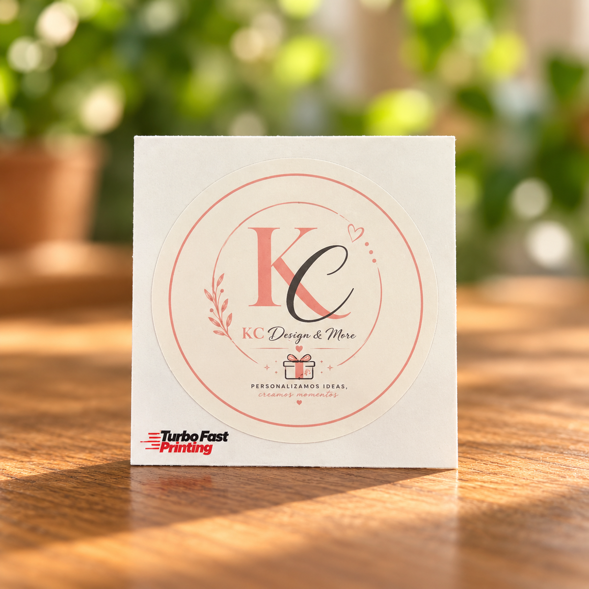 KC Design & More customer sticker