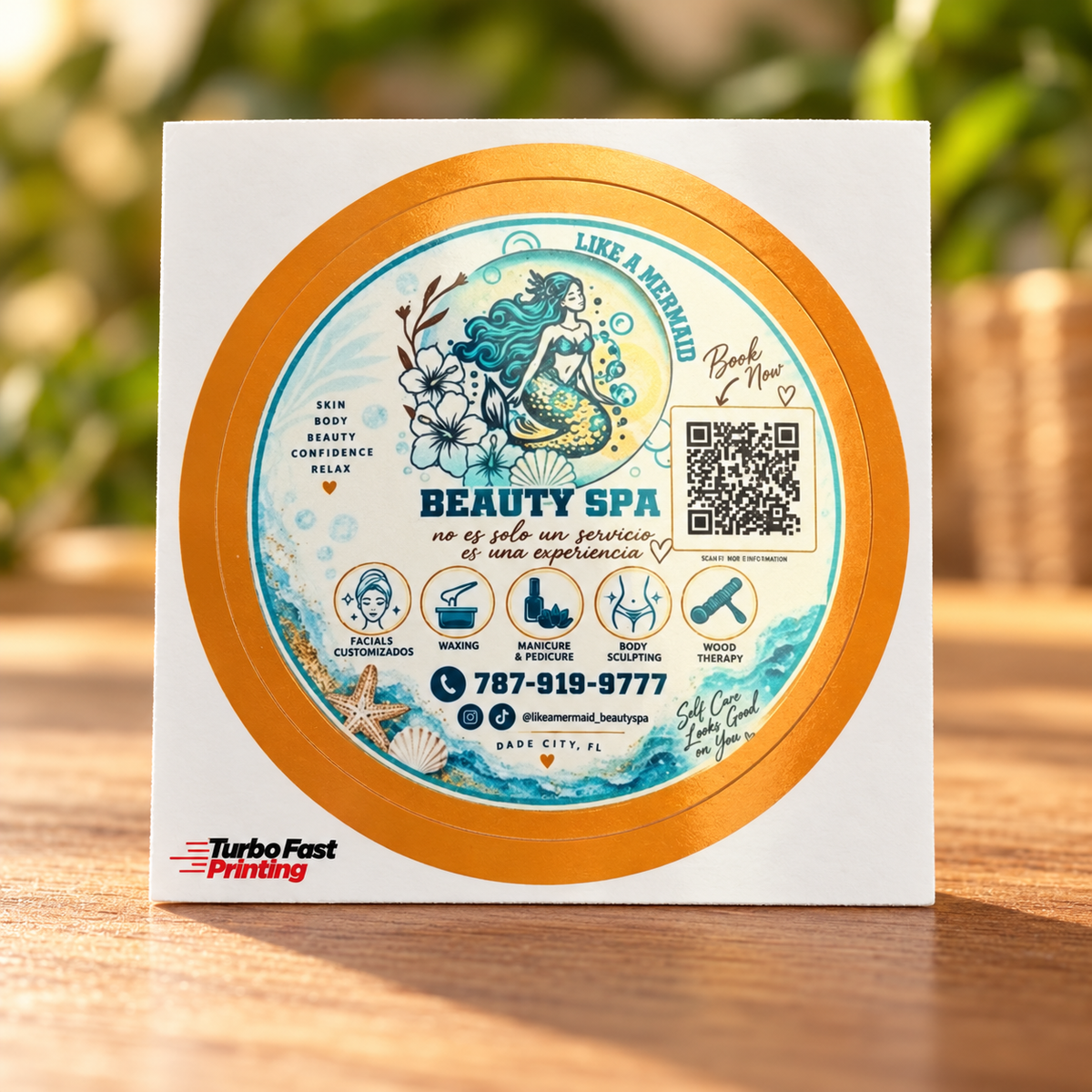 Mermaid Spa customer sticker