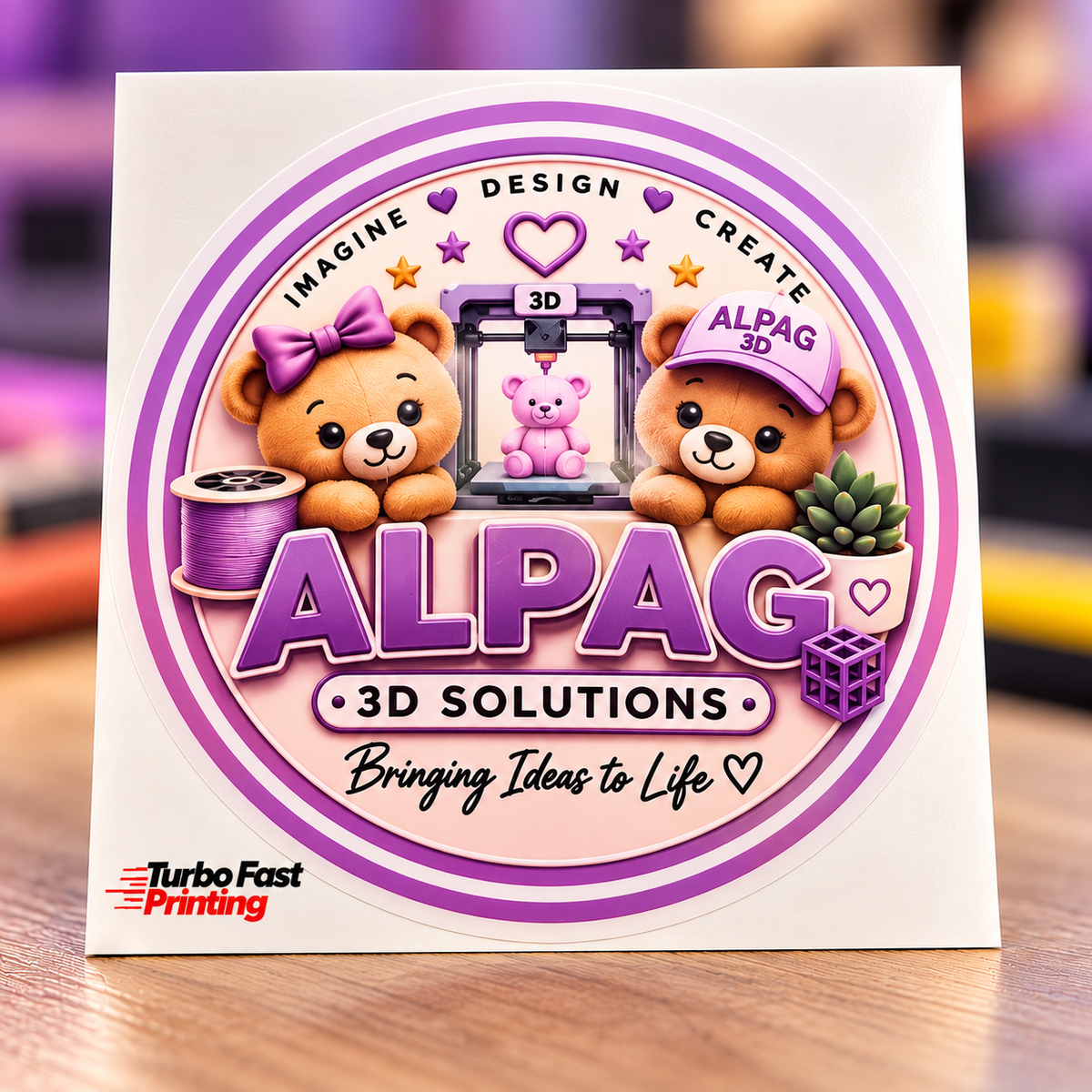 ALPAG 3D Solutions custom sticker printed by Turbo Fast Printing